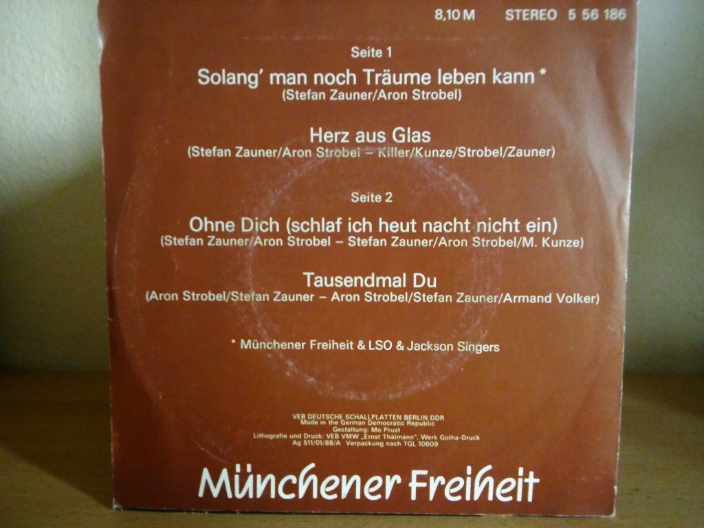 Münchener Freiheit (1988) SchallplattenSammlung